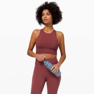 Lululemon Ebb to Train Burgundy Sports Bra Size 4